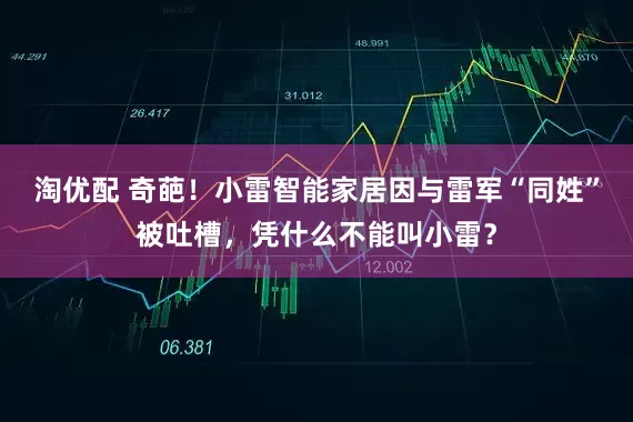 淘优配 奇葩！小雷智能家居因与雷军“同姓”被吐槽，凭什么不能叫小雷？