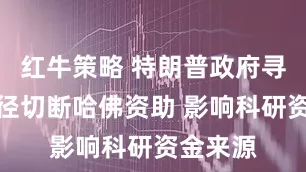红牛策略 特朗普政府寻求新途径切断哈佛资助 影响科研资金来源